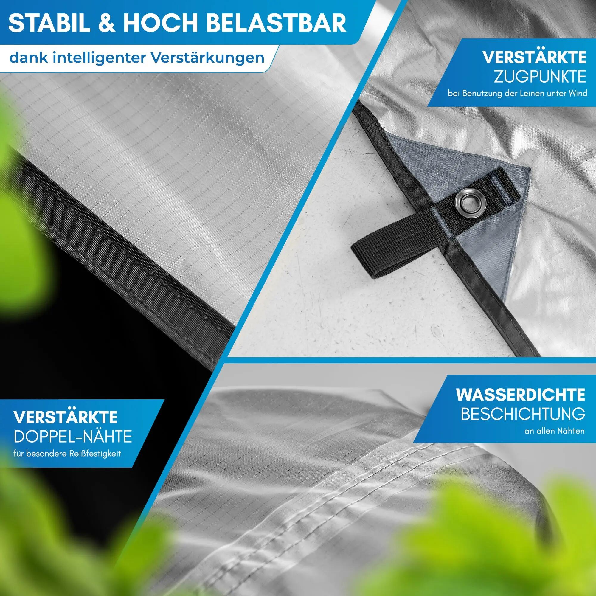 Camping-Tarp 300 x 300 cm wasserdicht, ultraleicht, Tamok 5/7