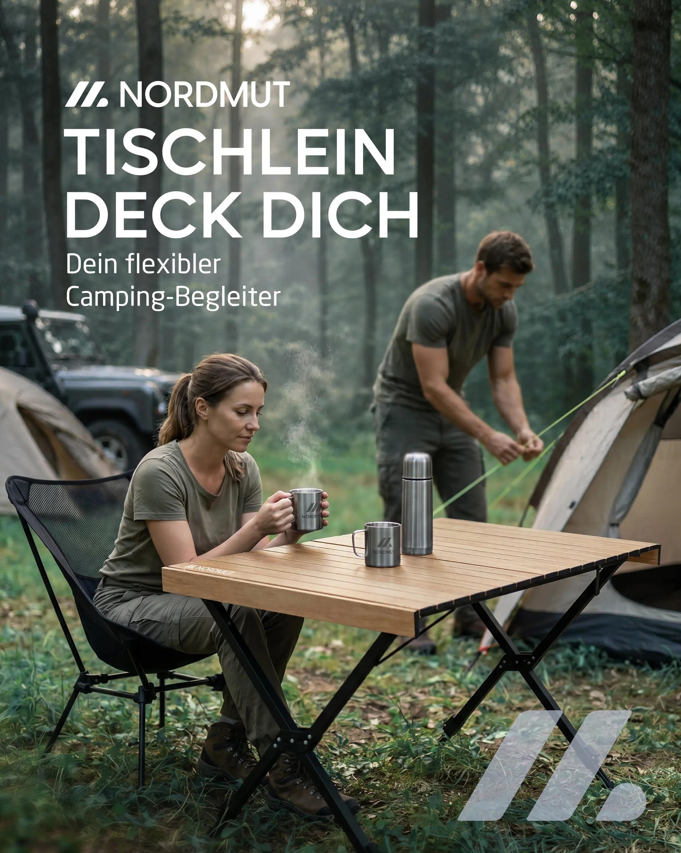Camping Tisch klappbar 110 x 70 cm höhenverstellbar Aluminium bis 50 kg Talkku 2/7