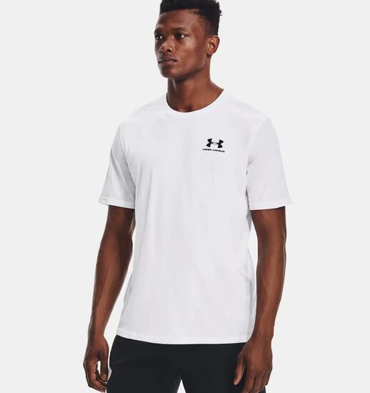 T-shirt Under Armour Sportstyle Left Chest blanc clair 60/40