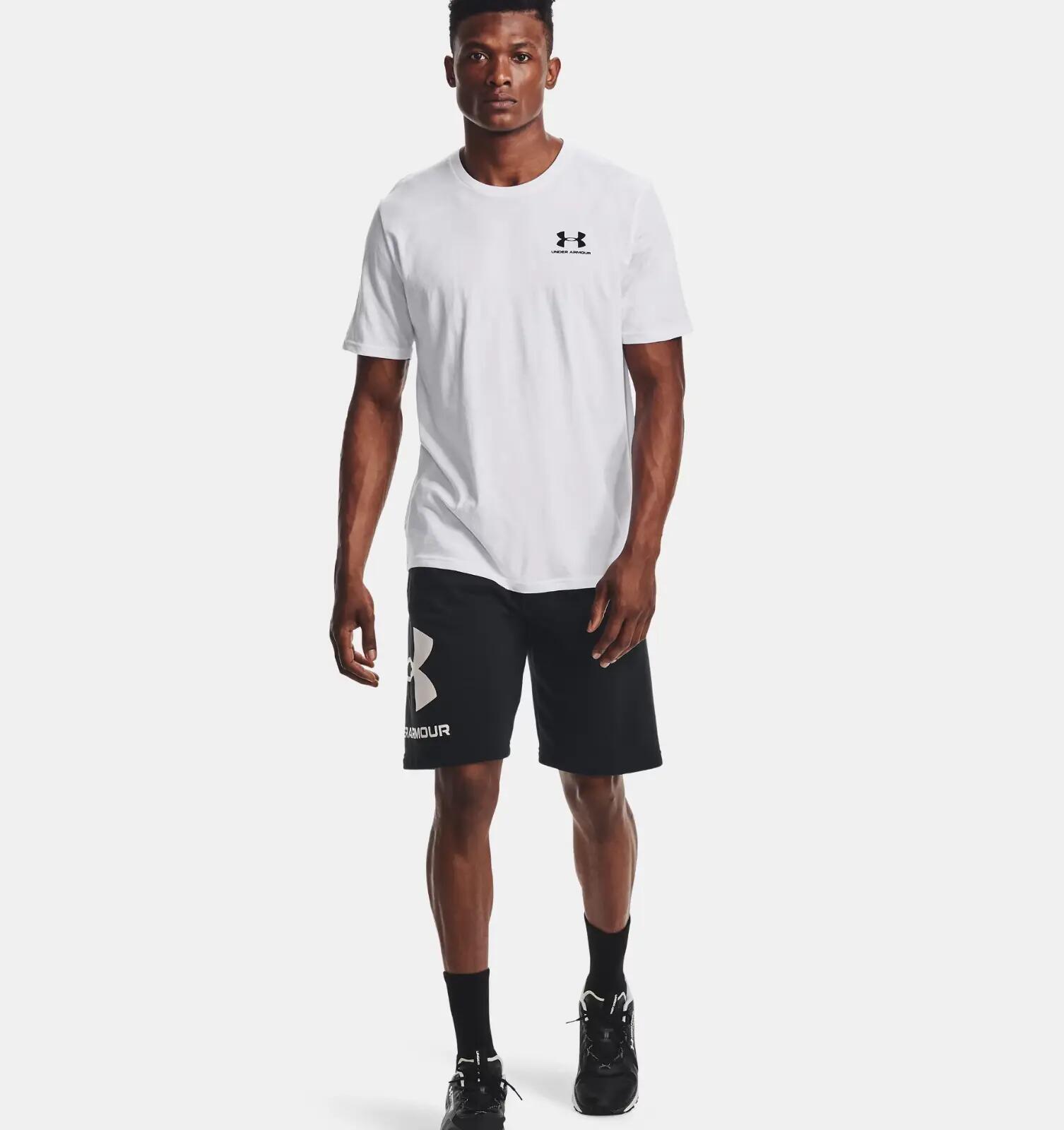 T-shirt Under Armour Sportstyle Left Chest blanc clair 60/40 2/7