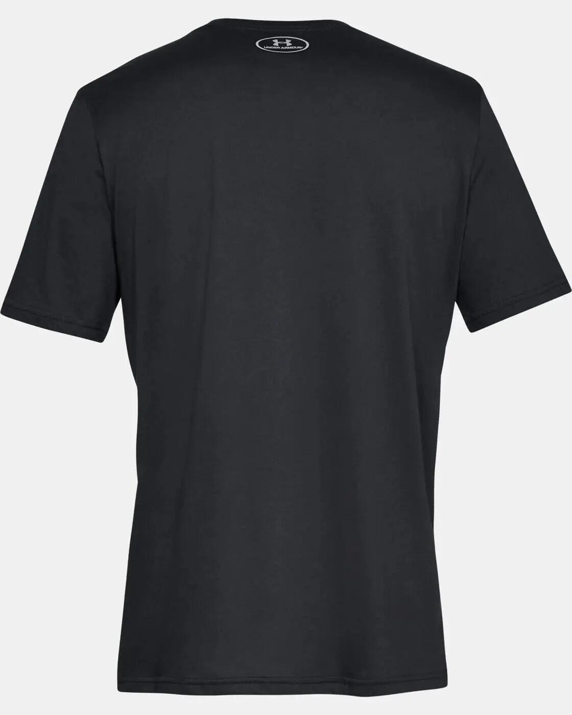 T-shirt Under Armour Sportstyle Left Chest noir Charged Cotton 6/8