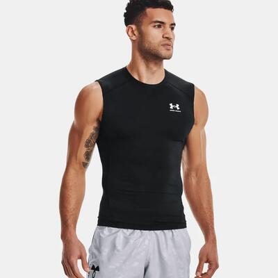 Maglia A Compressione Senza Maniche Uomo Under Armour HeatGear Nero
