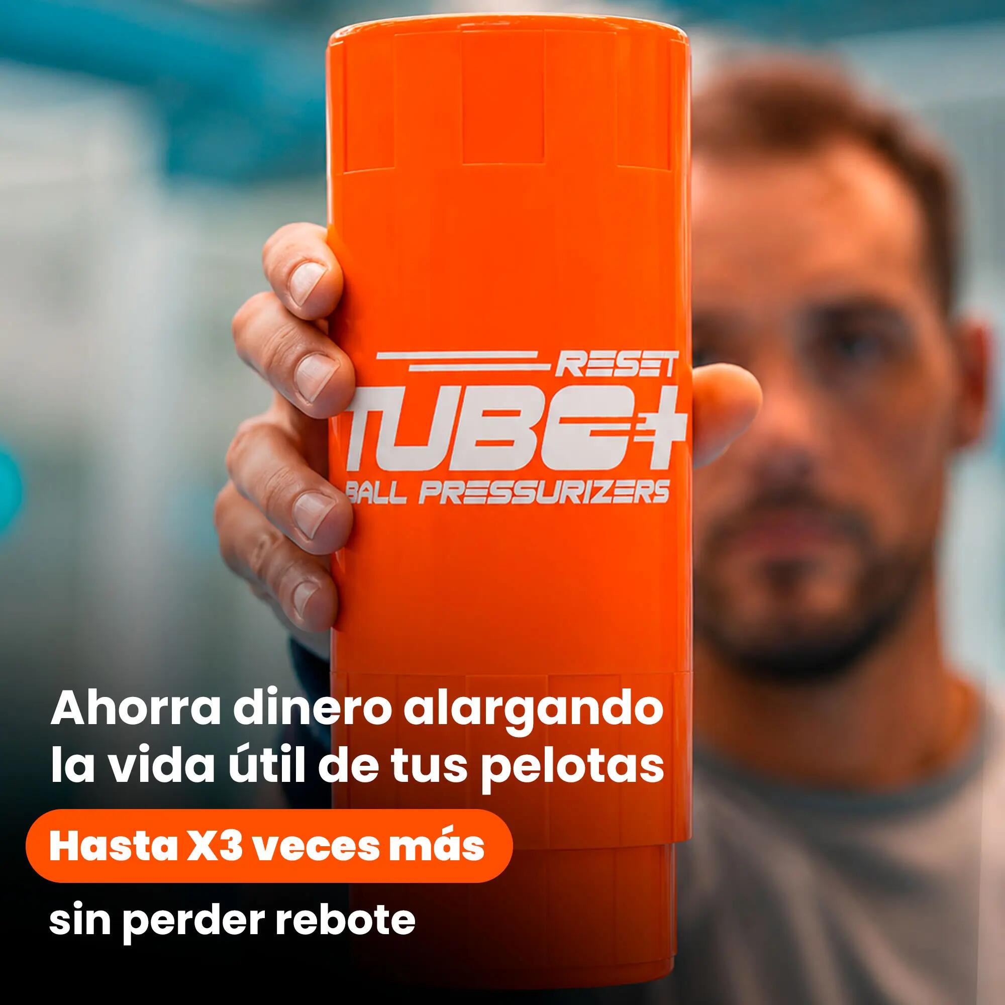 Presurizador de Pelotas de Tenis y Padel | TuboX3 R3SET Naranja 4/8