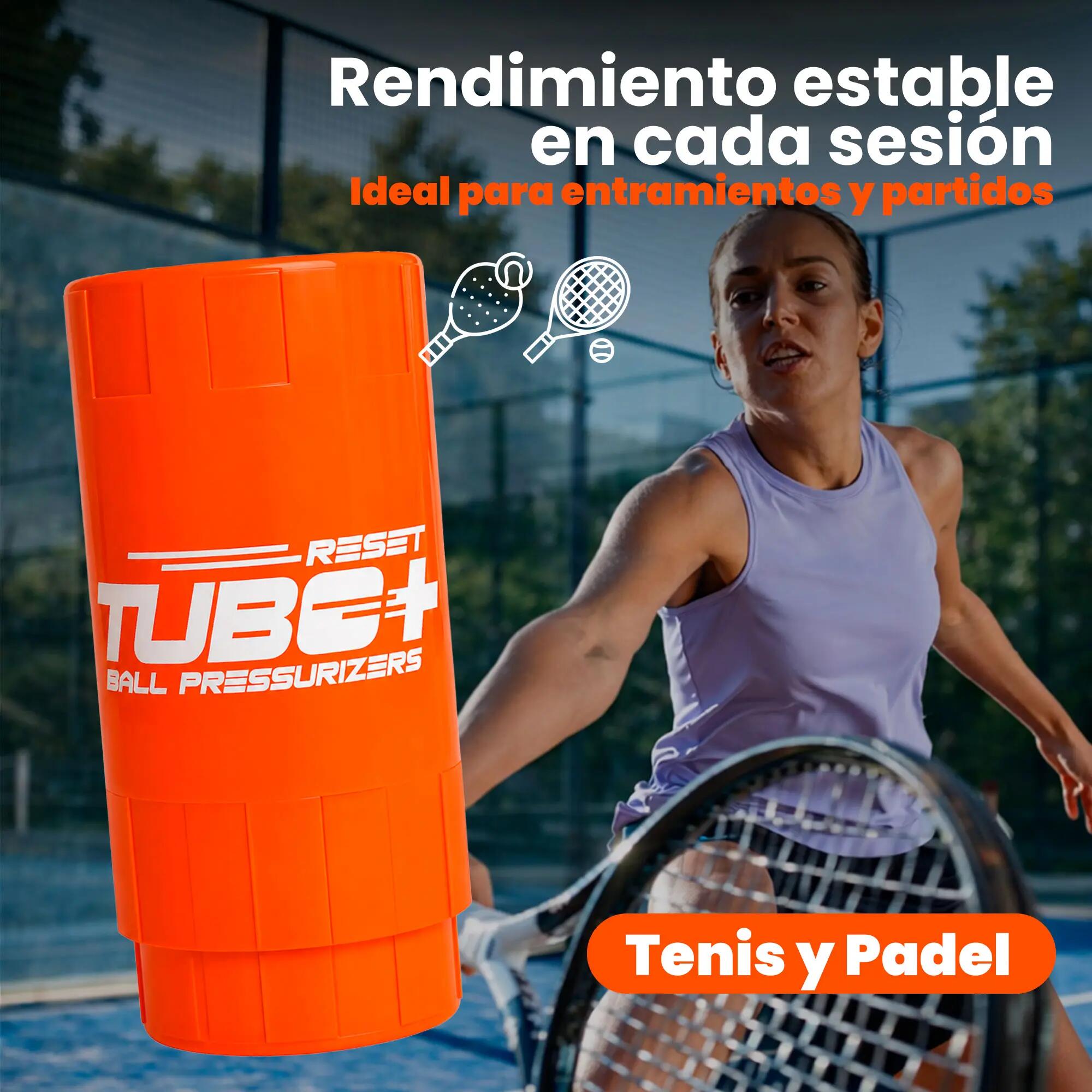 Presurizador de Pelotas de Tenis y Padel | TuboX3 R3SET Naranja 3/8