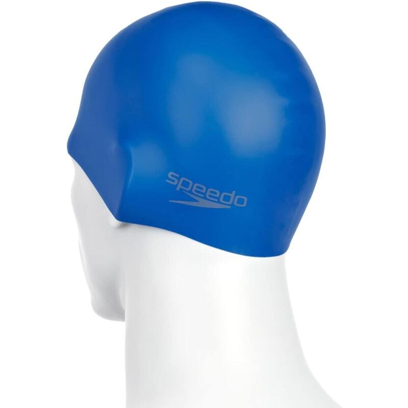 Speedo Bonnet en Silicone Moulé Bleu Néon
