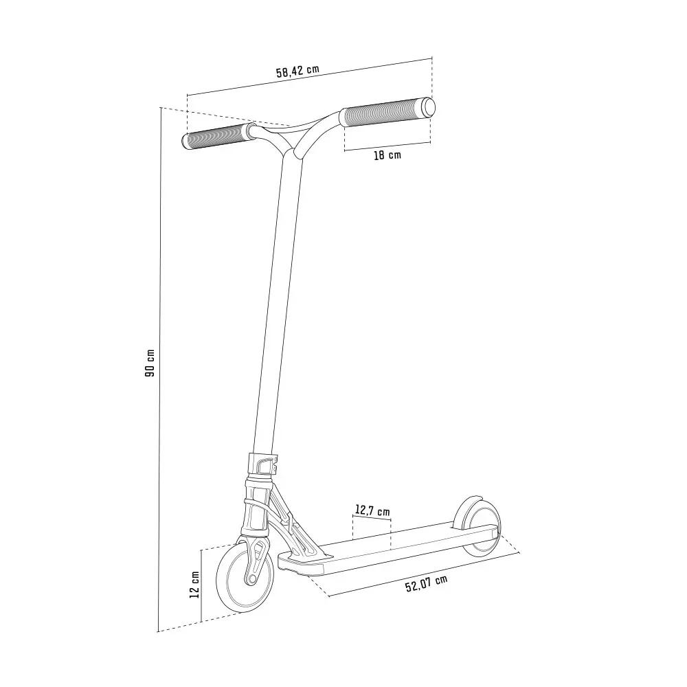 Trottinette freestyle MGP MGX Extreme E1 argent-rouge 120mm PU 5/7