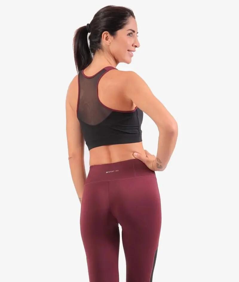 Top - reggiseni sportivi donna givova nero/ciliegia 4/4
