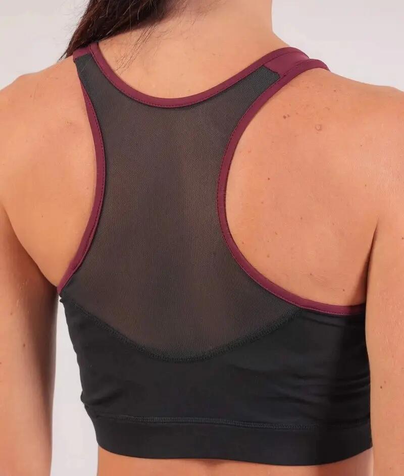 Top - reggiseni sportivi donna givova nero/ciliegia 3/4