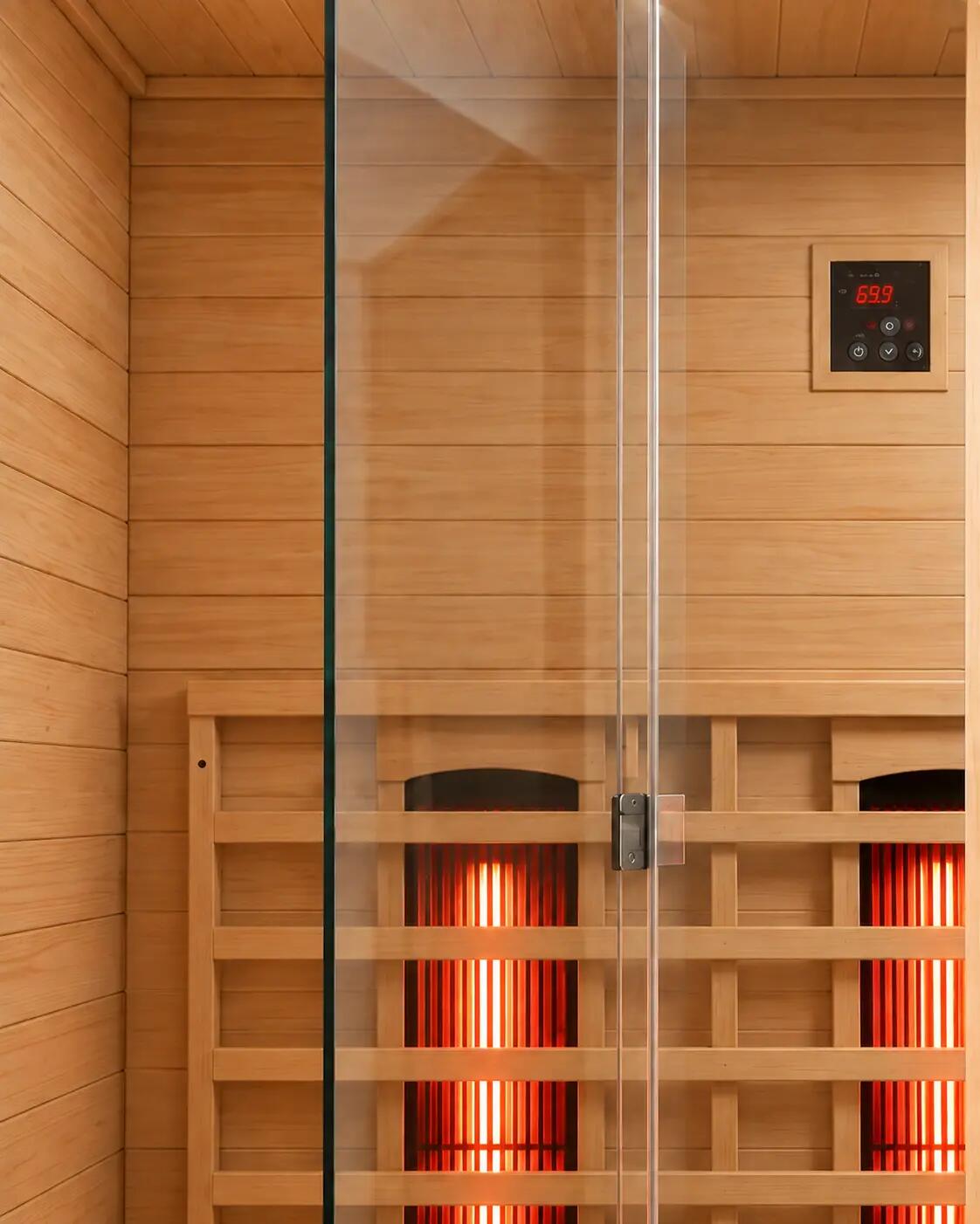 Infrarot-Sauna für 3 Personen 6 Paneele Bluetooth 9/9