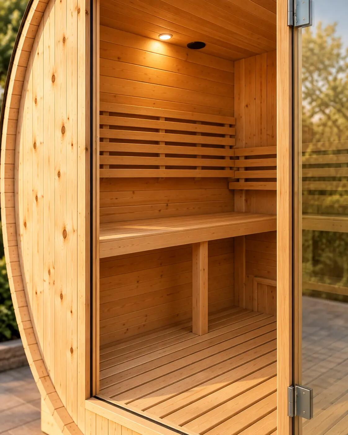 Sauna tonneau extérieur pour le jardin 5-6 personnes 9/9