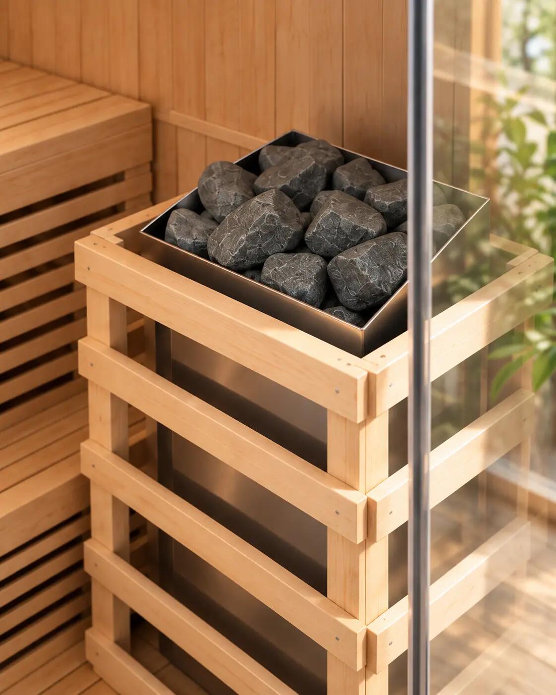 Sauna finlandais d’angle pour la maison 4-5 personnes 8/9