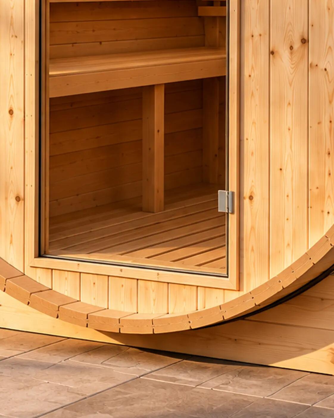 Sauna tonneau extérieur pour le jardin 5-6 personnes 7/9