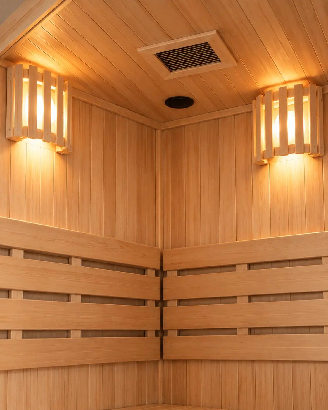Sauna finlandais d’angle pour la maison 4-5 personnes 7/9