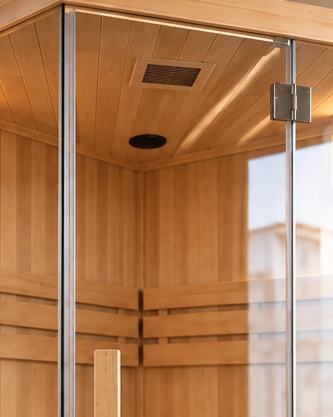 Sauna finlandais d’angle pour la maison 4-5 personnes 6/9