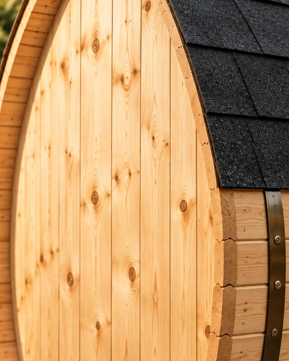 Sauna tonneau extérieur pour le jardin 5-6 personnes 6/9