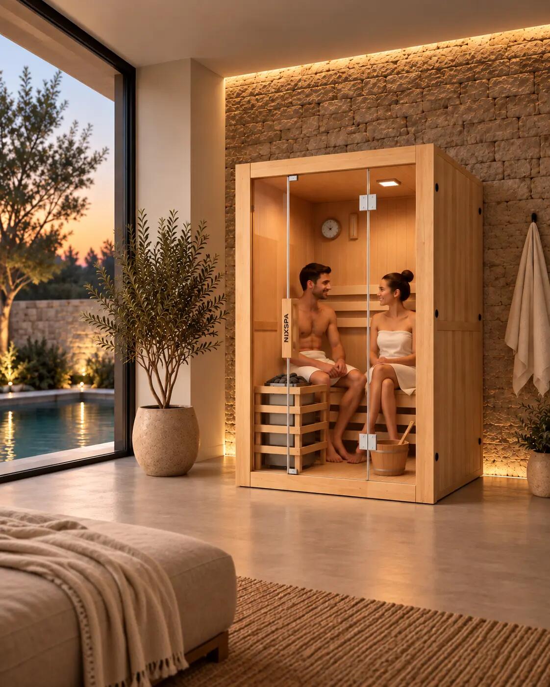 Sauna finlandais pour la maison 2 personnes 5/9