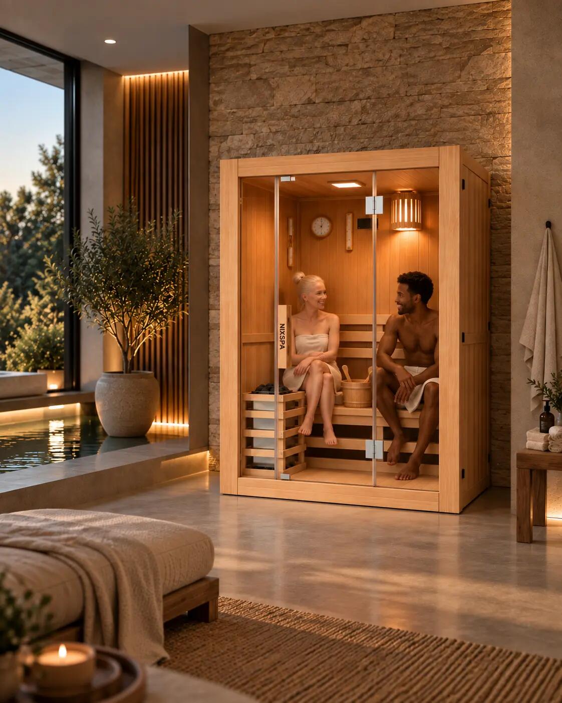 Sauna finlandais pour la maison 3 personnes 5/9