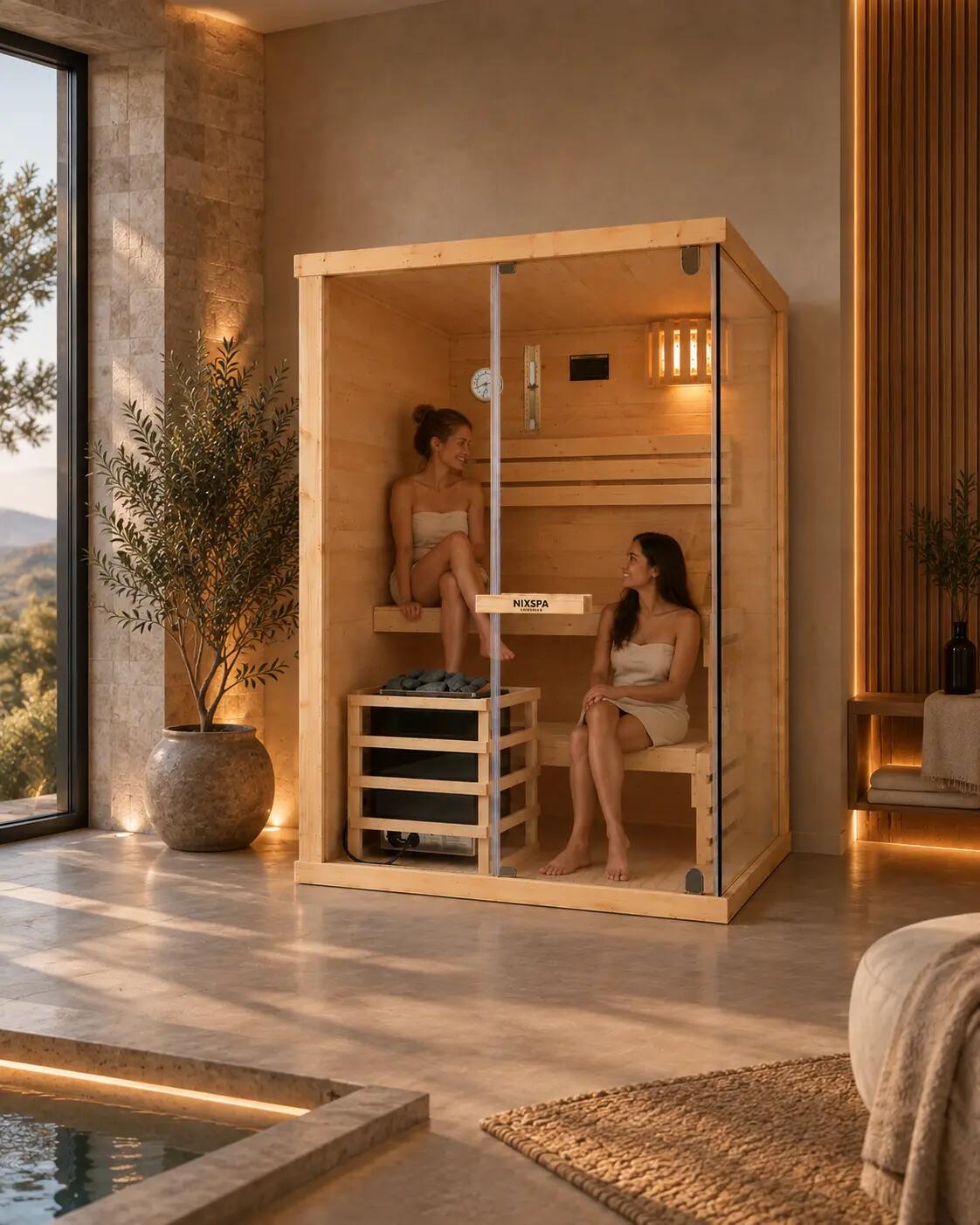 Sauna finlandais pour la maison 2-3 personnes 5/9