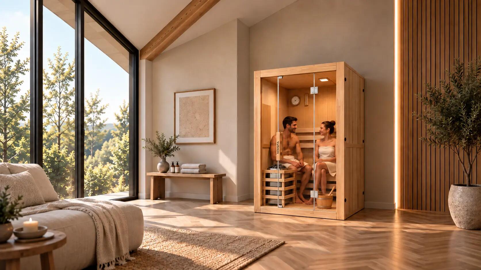 Sauna finlandais pour la maison 2 personnes 4/9