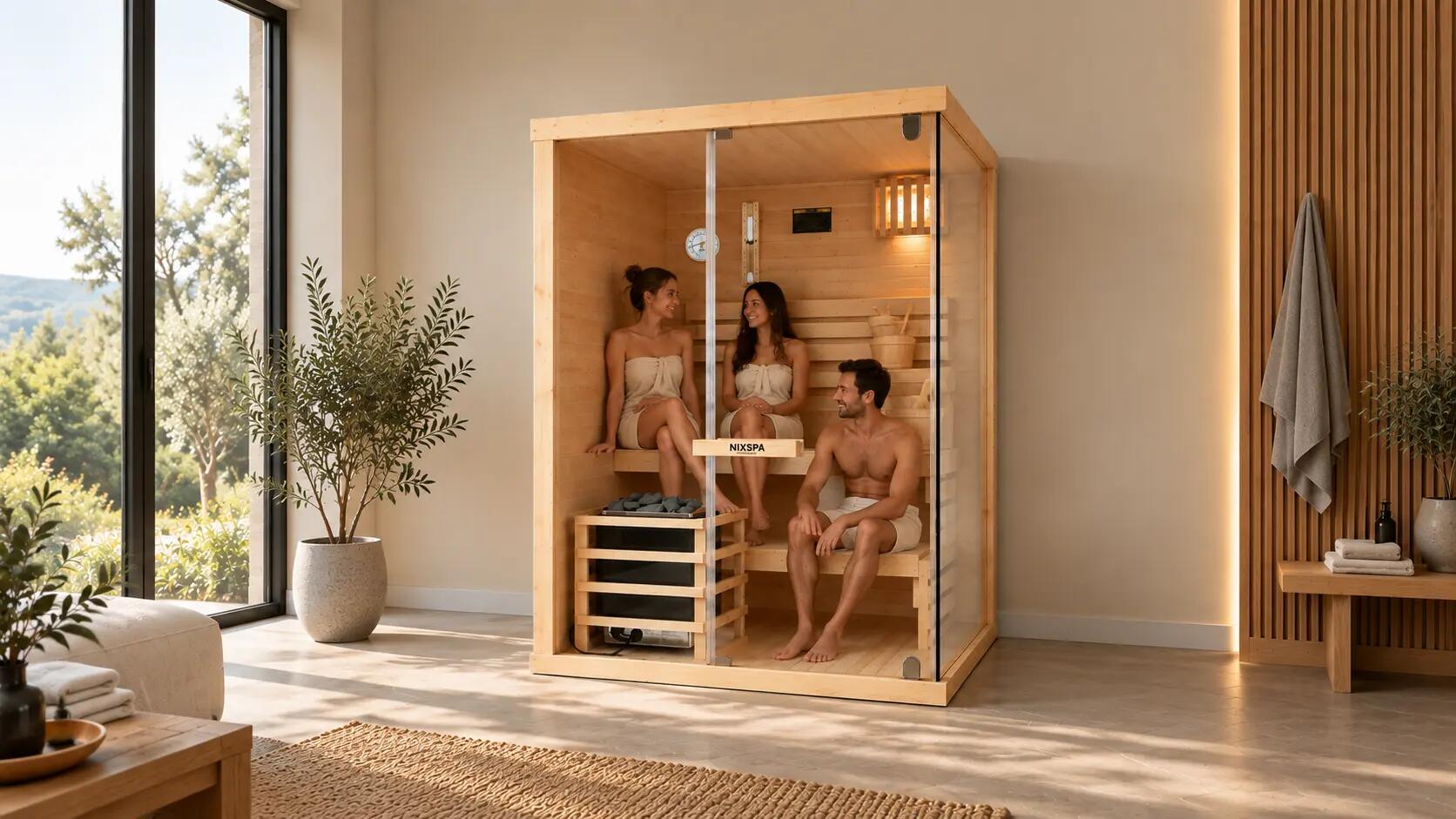 Sauna finlandais pour la maison 2-3 personnes 4/9