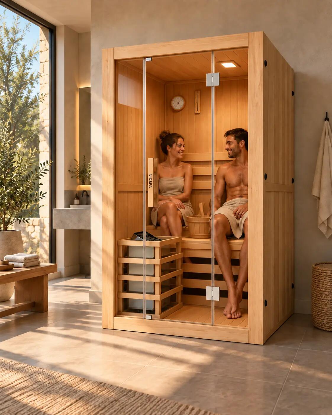 Sauna finlandais pour la maison 2 personnes 3/9