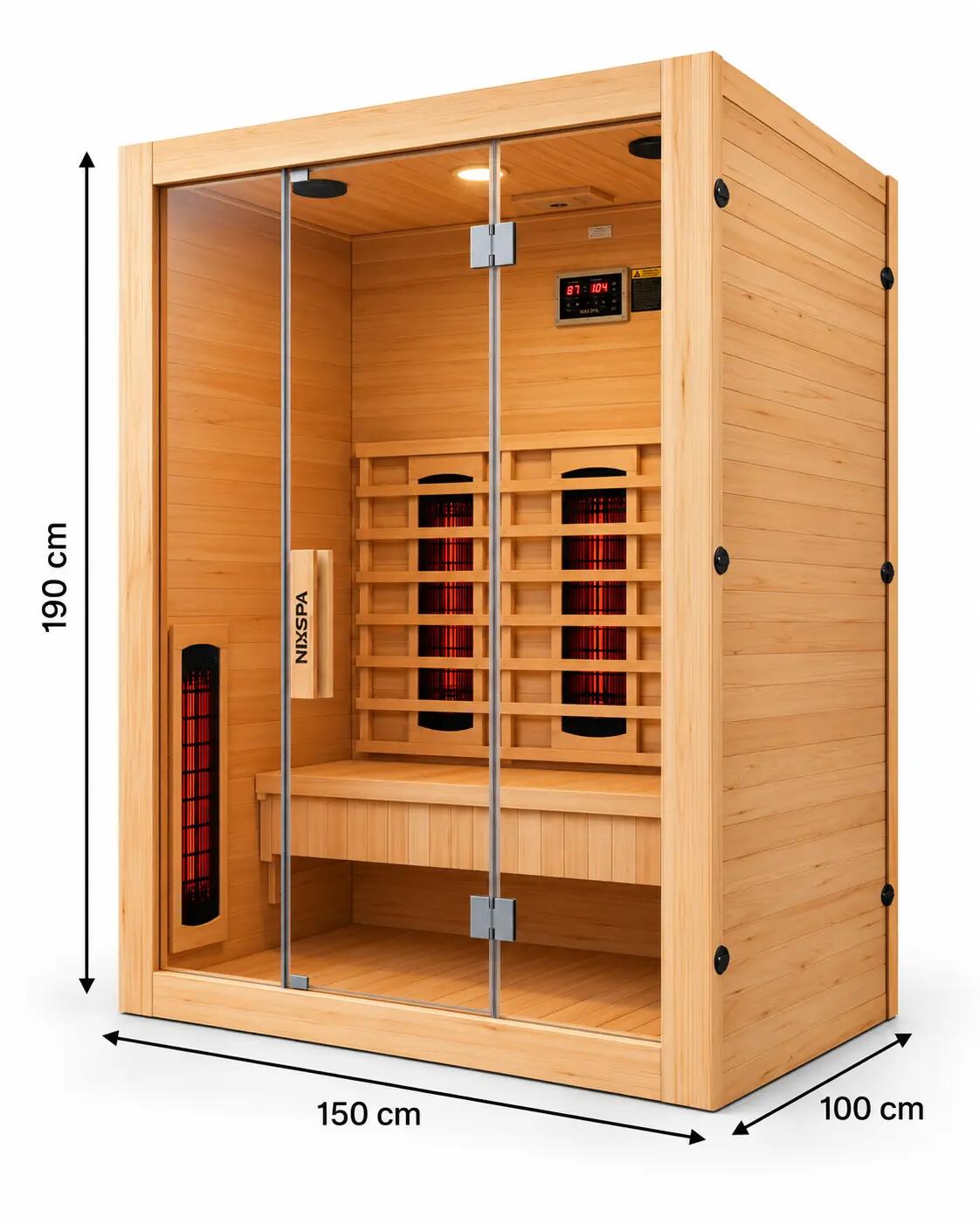 Infrarot-Sauna für 3 Personen 6 Paneele Bluetooth 2/9