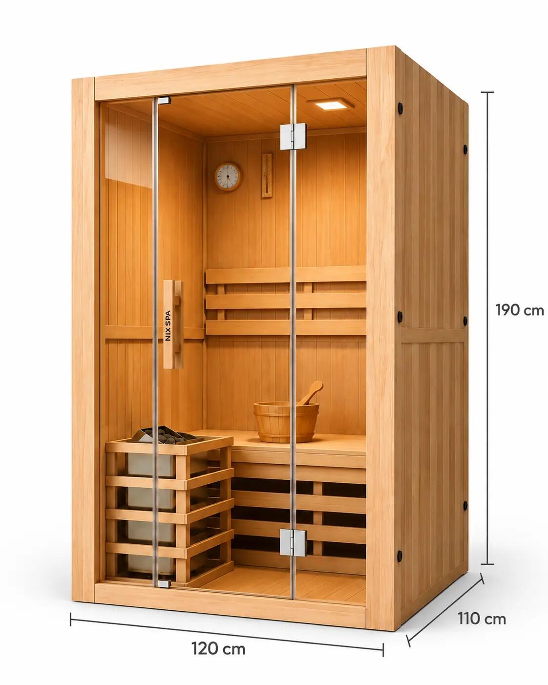 Sauna finlandais pour la maison 2 personnes 2/9