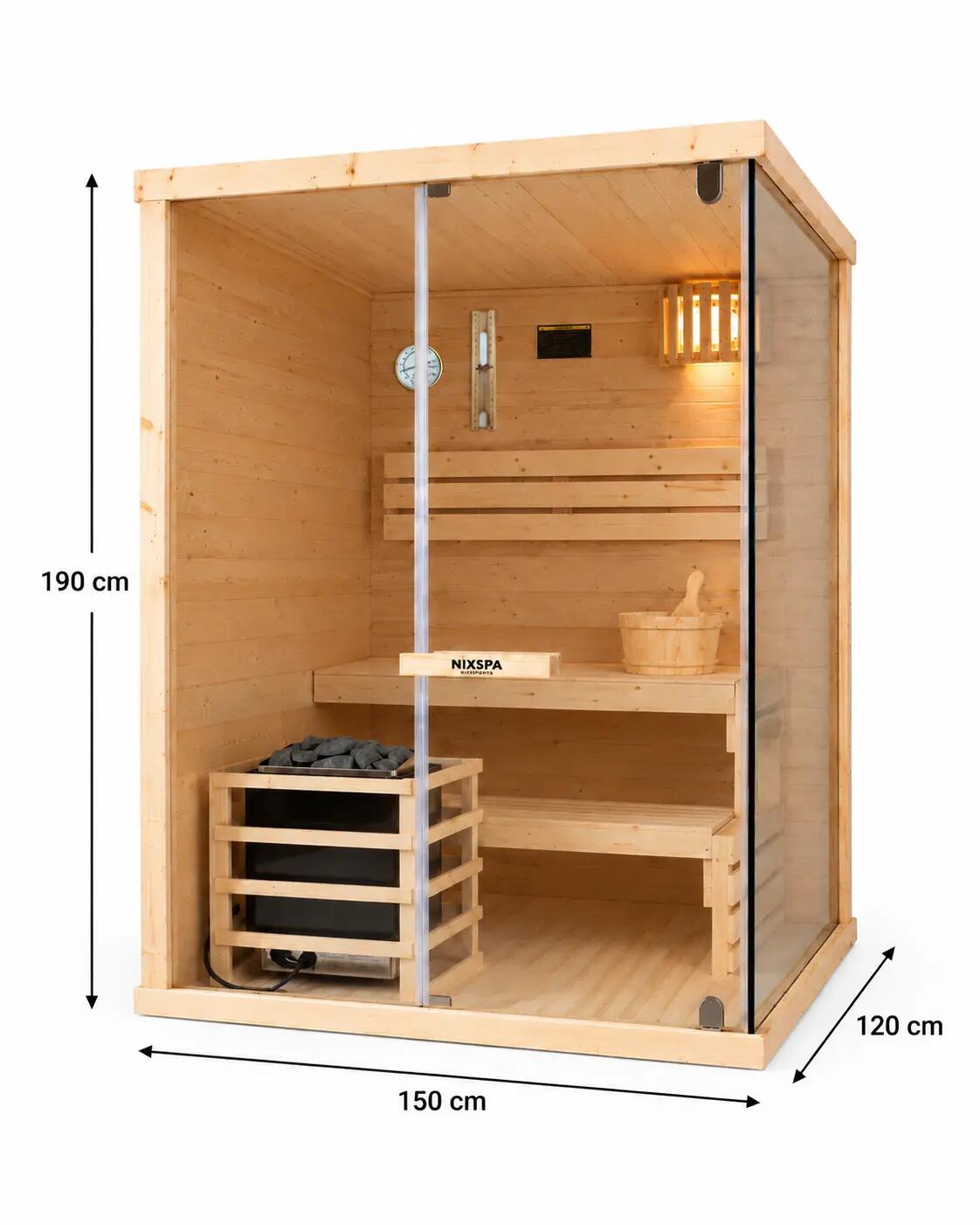 Sauna finlandais pour la maison 2-3 personnes 2/9