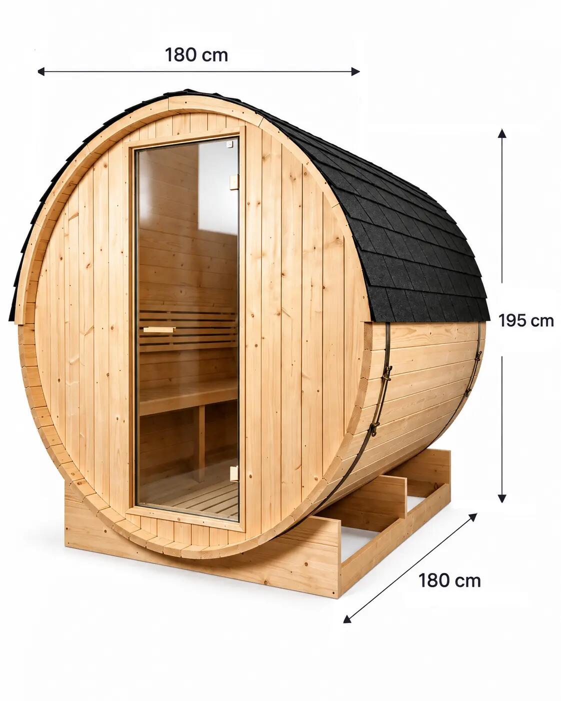 Sauna tonneau extérieur pour le jardin 5-6 personnes 2/9