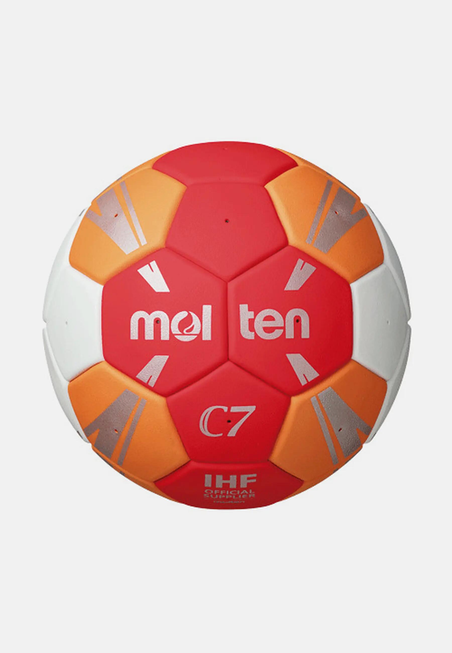 Minge handbal Molten H2C3500 speciala incepatori, super grip, marime 2, alb rosu 6/6