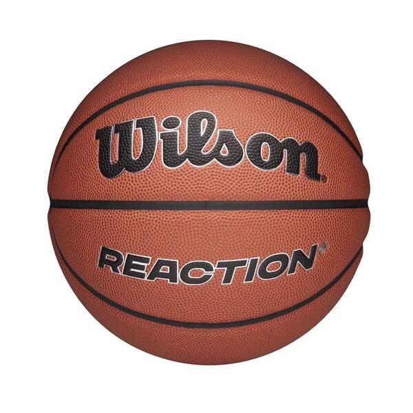 Orange basketball with black seams