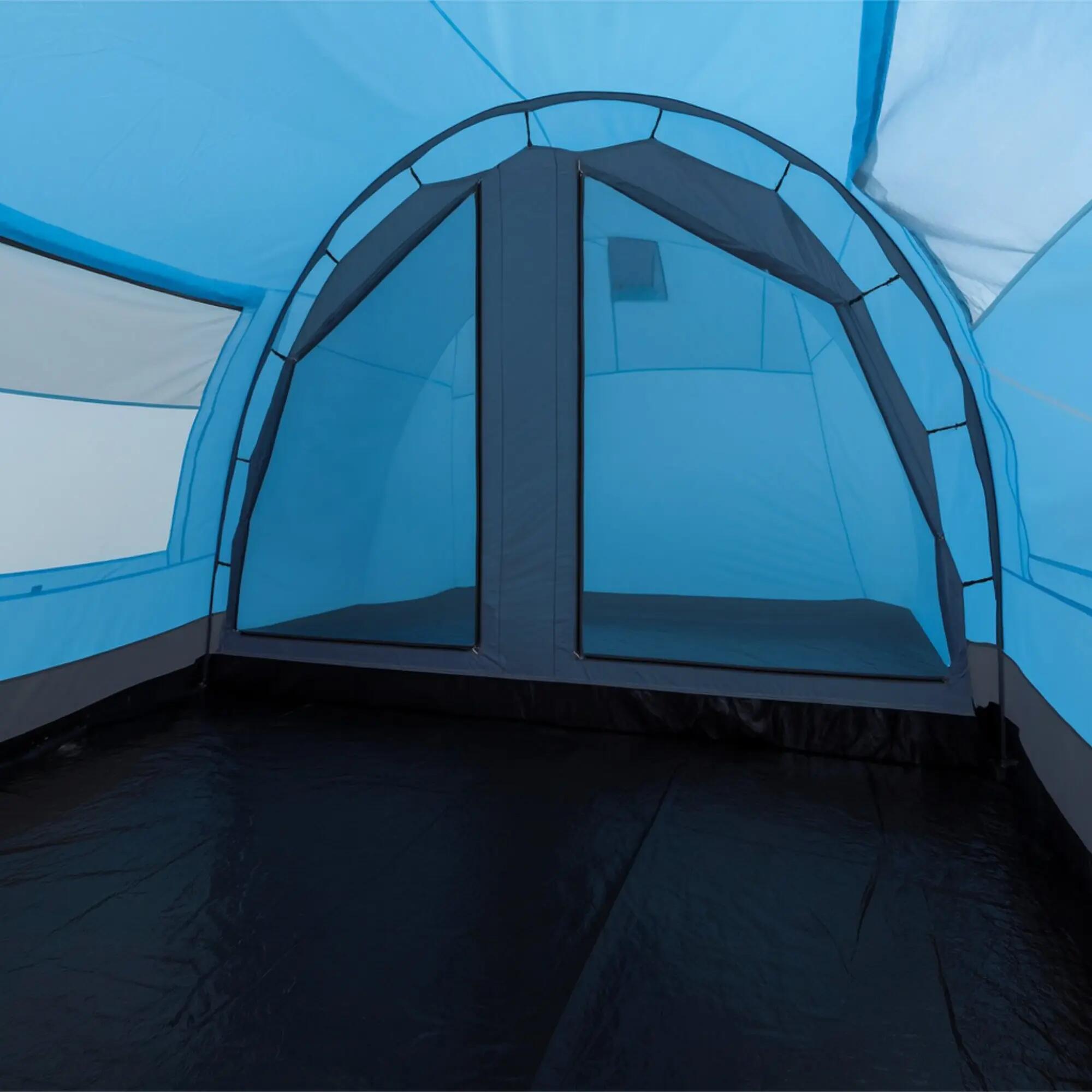 Zelt Relax4 für 4 Personen, Hellblau/Grau mit Vorraum und 5000 mm Wassersäule 9/9