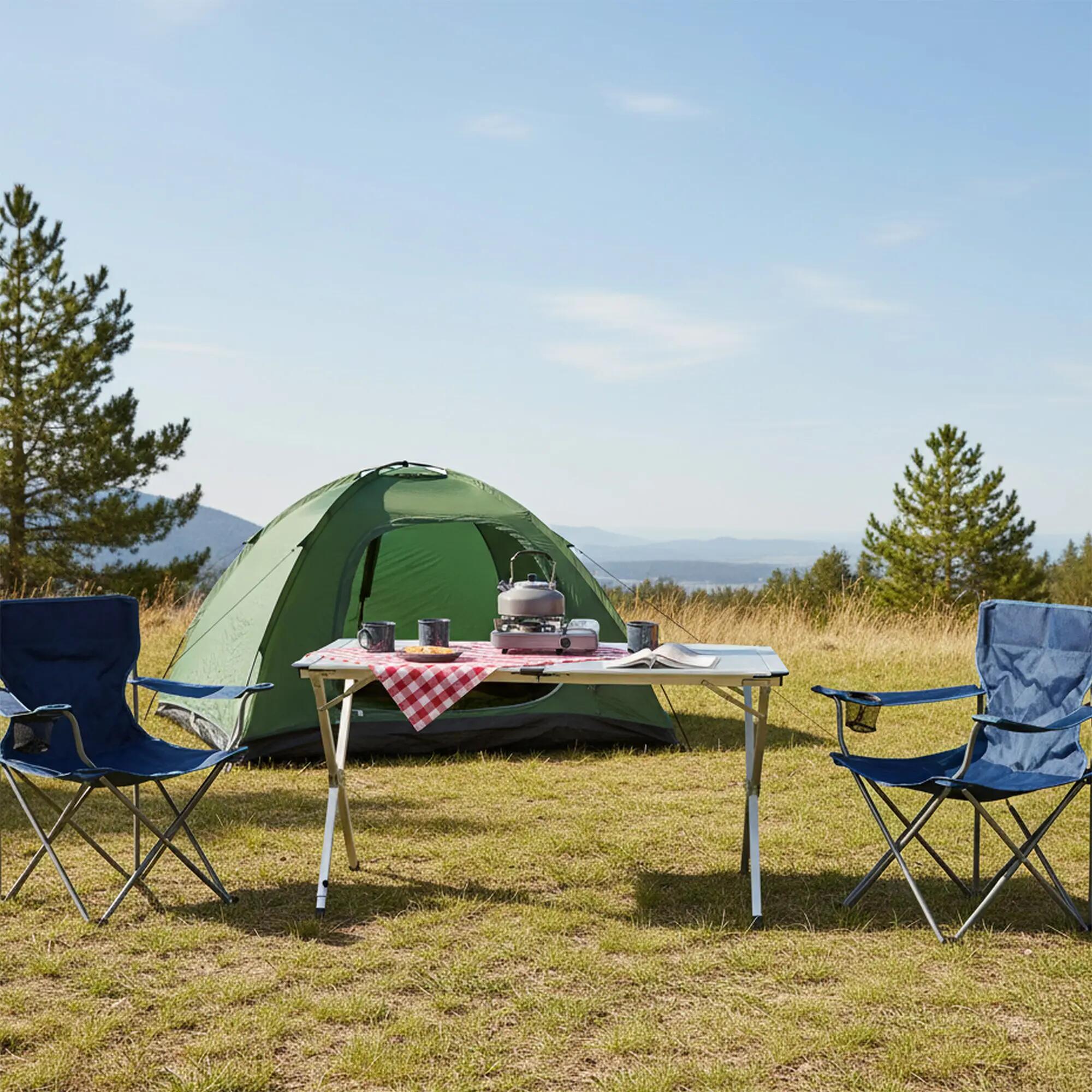 Aluminium Campingtisch für 4 Personen | 140 x 70 x 70 cm | faltbar 2/5