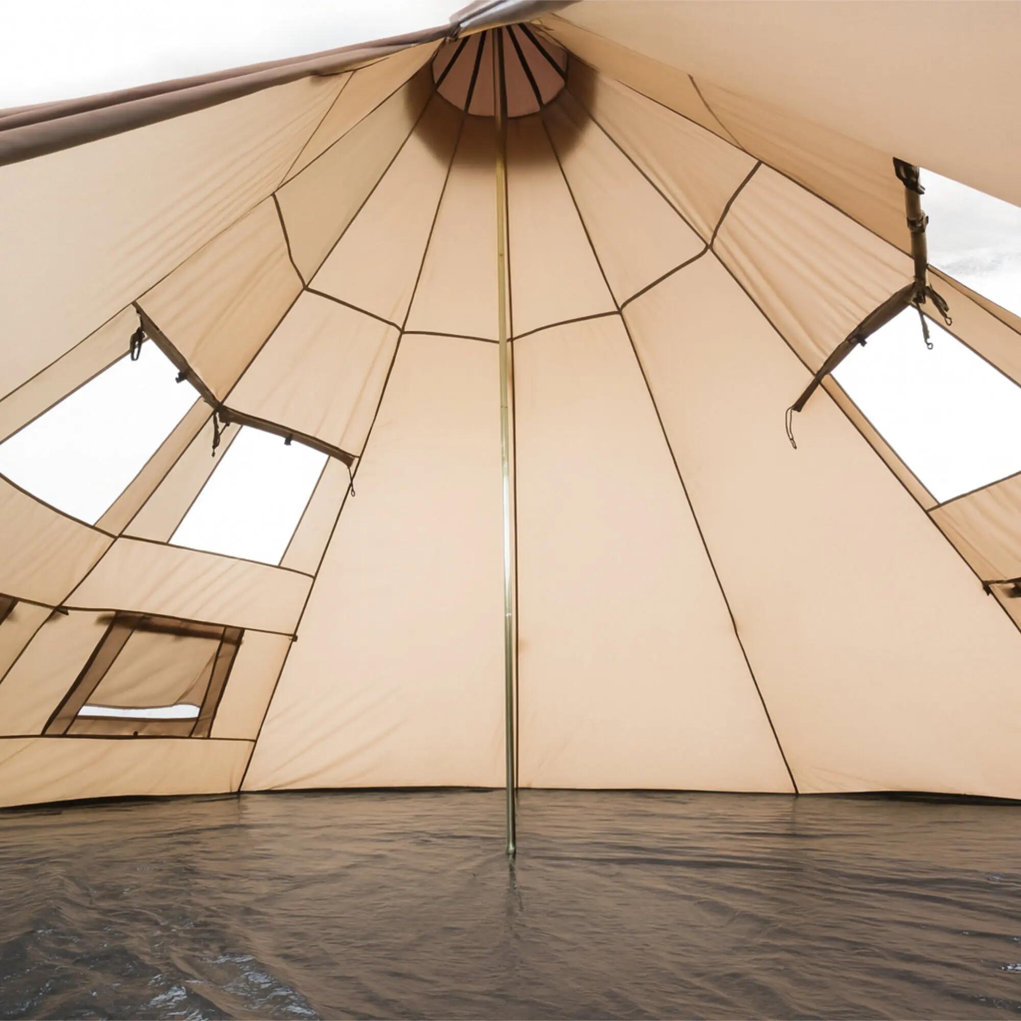 Tipi Zelt Spirit für 4 Personen, 3000 mm Wassersäule, Braun, Indianerzelt 8/8