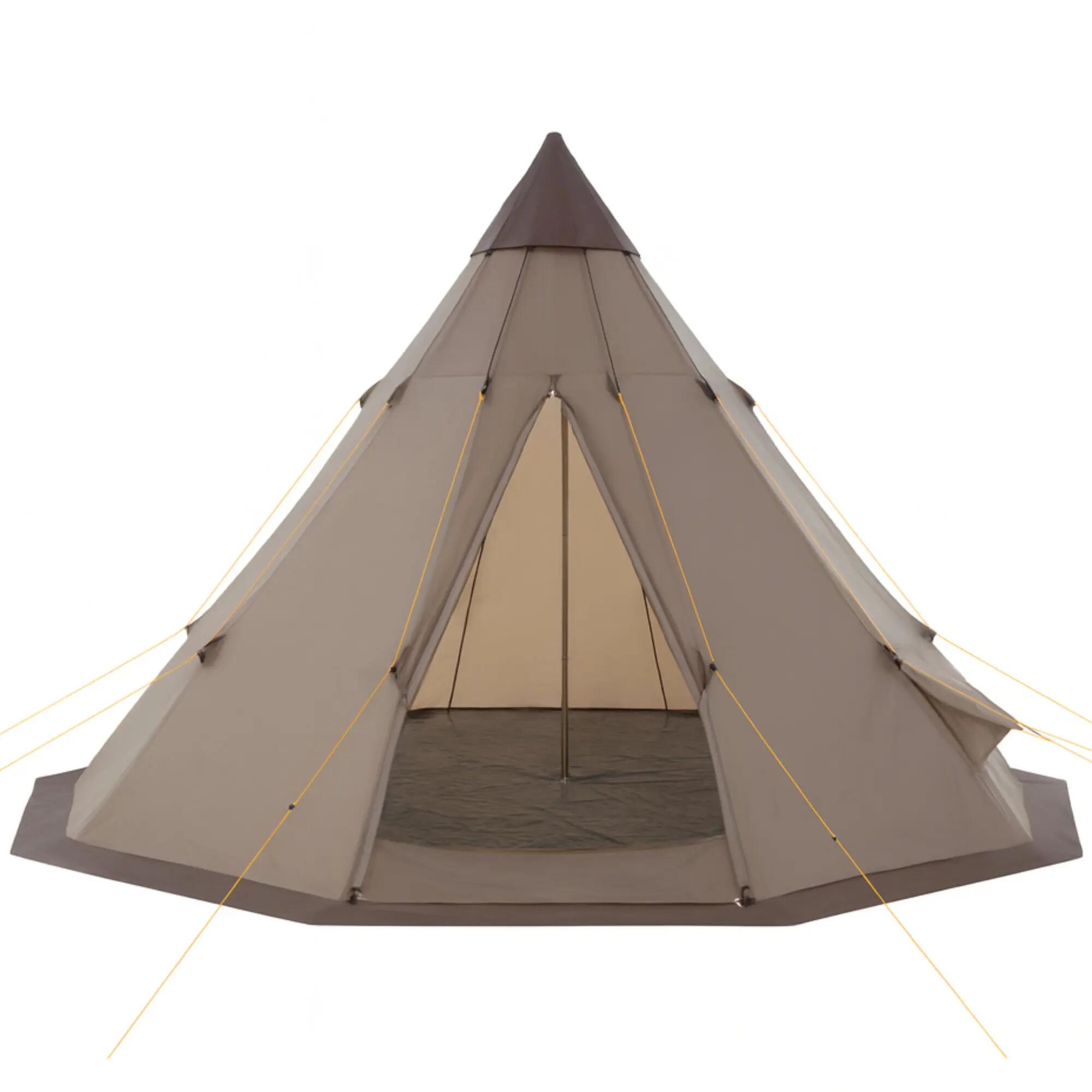 Tipi Zelt Spirit für 4 Personen, 3000 mm Wassersäule, Braun, Indianerzelt 5/8