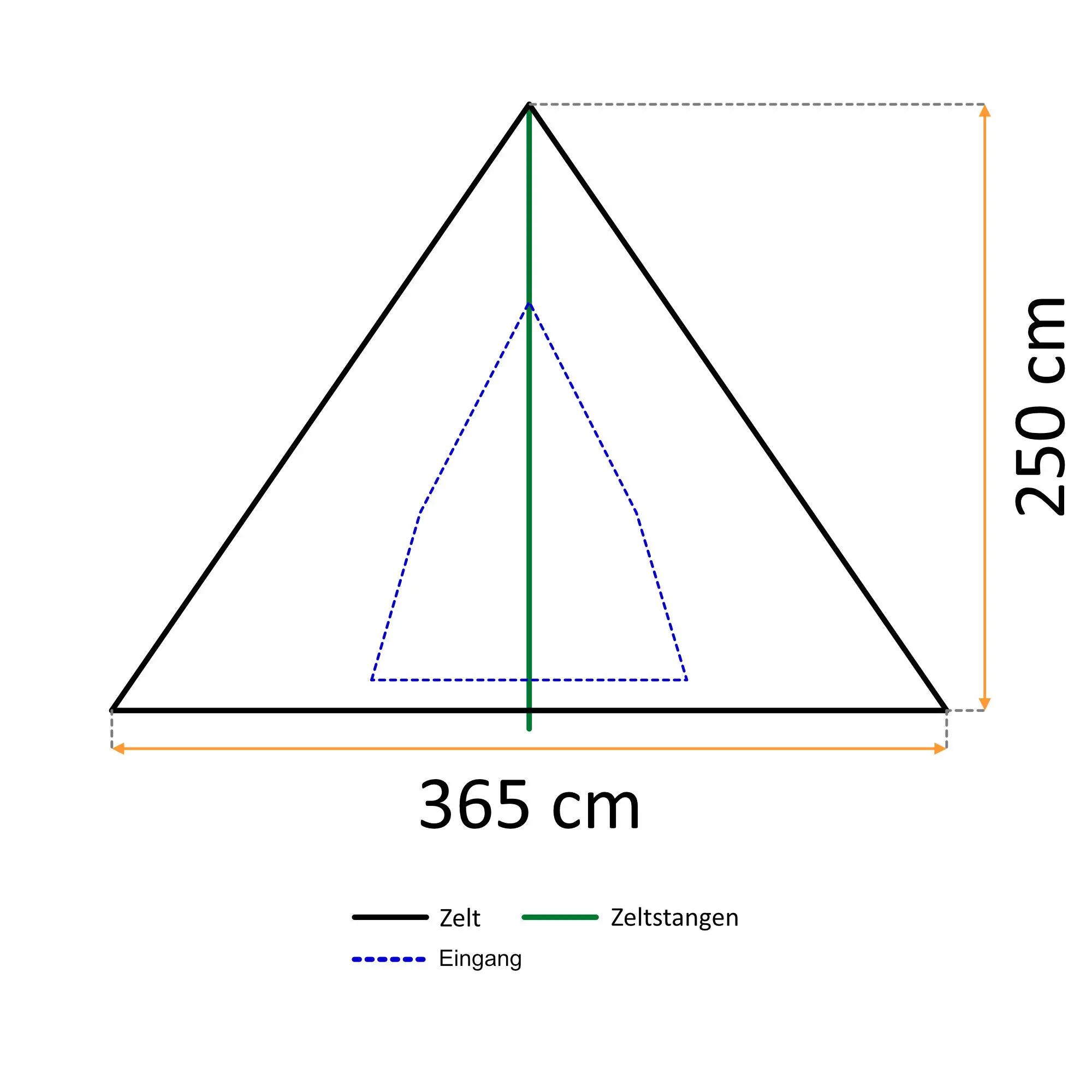 Tipi Zelt Spirit für 4 Personen, 3000 mm Wassersäule, Braun, Indianerzelt 4/8