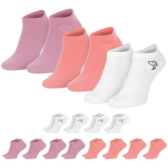 Damen Herren Fitness Sneaker Socken kurz Baumwollmix 12 Paar Strukturbündchen