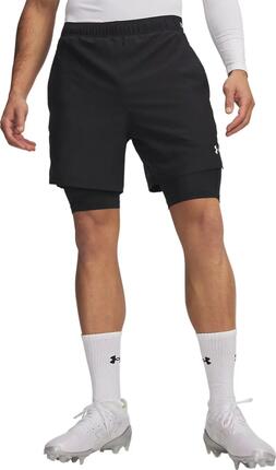 Short 2-en-1 Under Armour Vanish Woven 2.0 Noir Homme