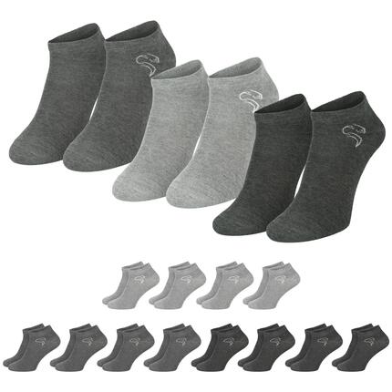 Damen Herren Fitness Sneaker Socken kurz Baumwollmix 12 Paar Strukturbündchen