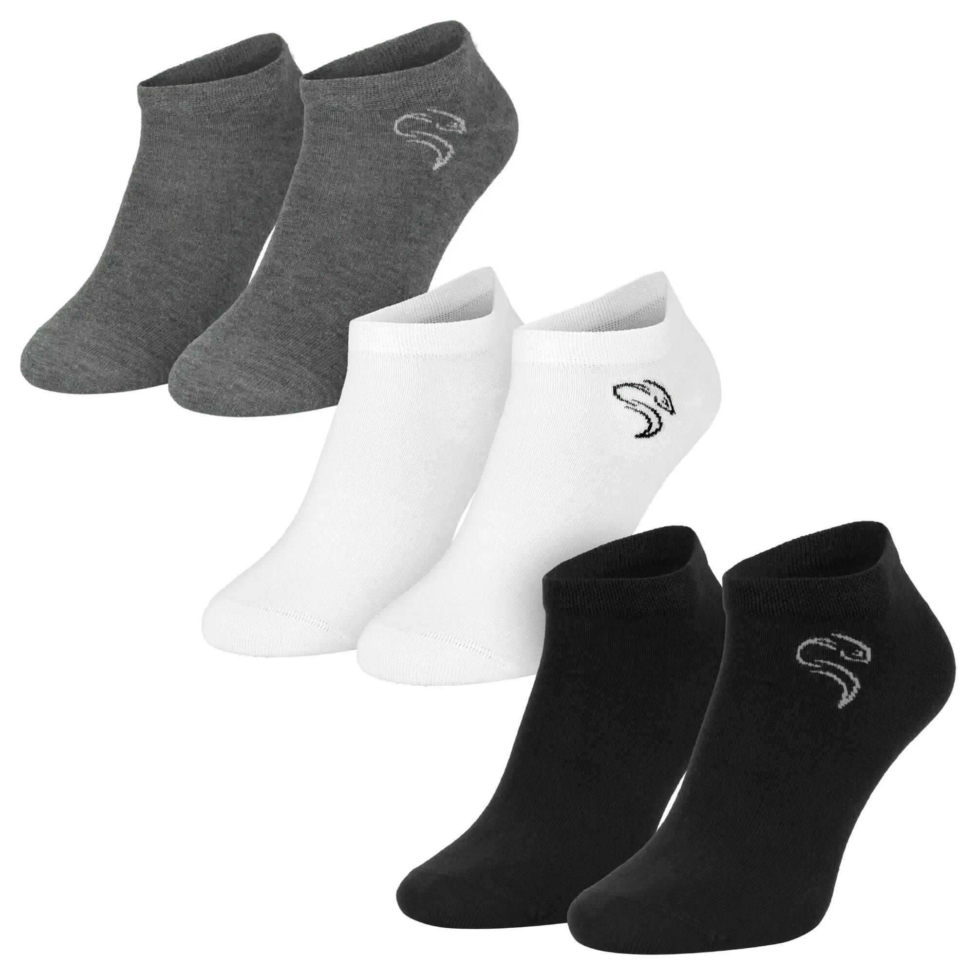 Damen Herren Fitness Sneaker Socken kurz Baumwollmix 12 Paar Strukturbündchen 3/10