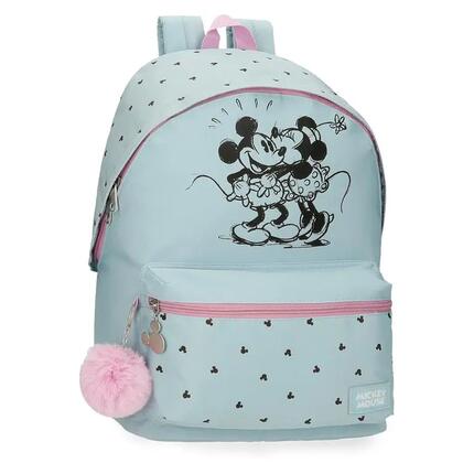 Sac à dos scolaire Fille Disney Kisses M&M 44cm Bleu