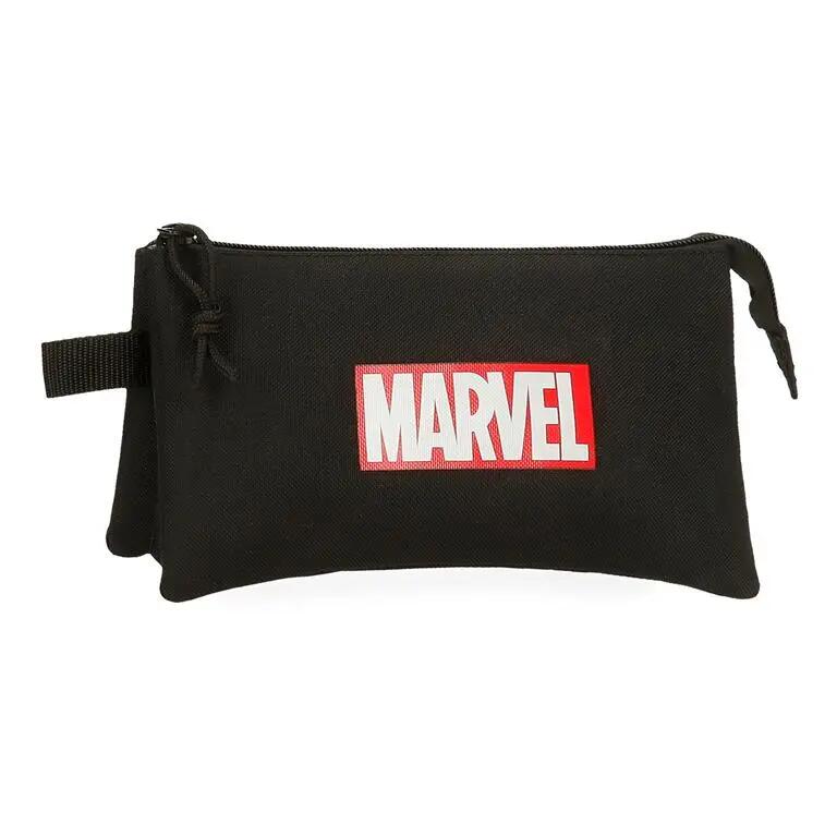 Astuccio tre scomparti Bambino Marvel Marvel Red Logo 12 cm Nero 1/6