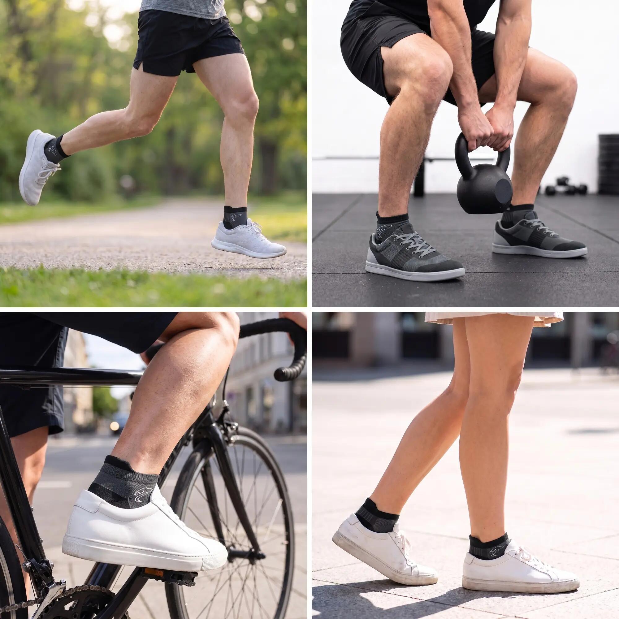 Damen Herren Sportsocken Sneakersocken dünn atmungsaktiv gepolstert 10er Pack 8/9