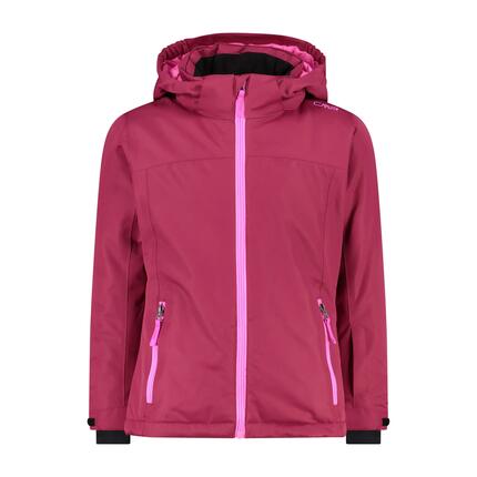 cmp Veste fille à capuche à pressions en polyester – 08HM Sangria-Purple Fluo