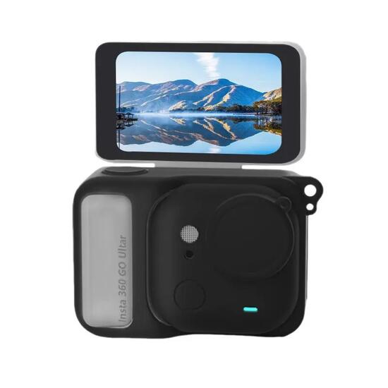 Housse silicone Insta360 Go Ultra | Étui caméra + objectif avec bracelet anti-pe