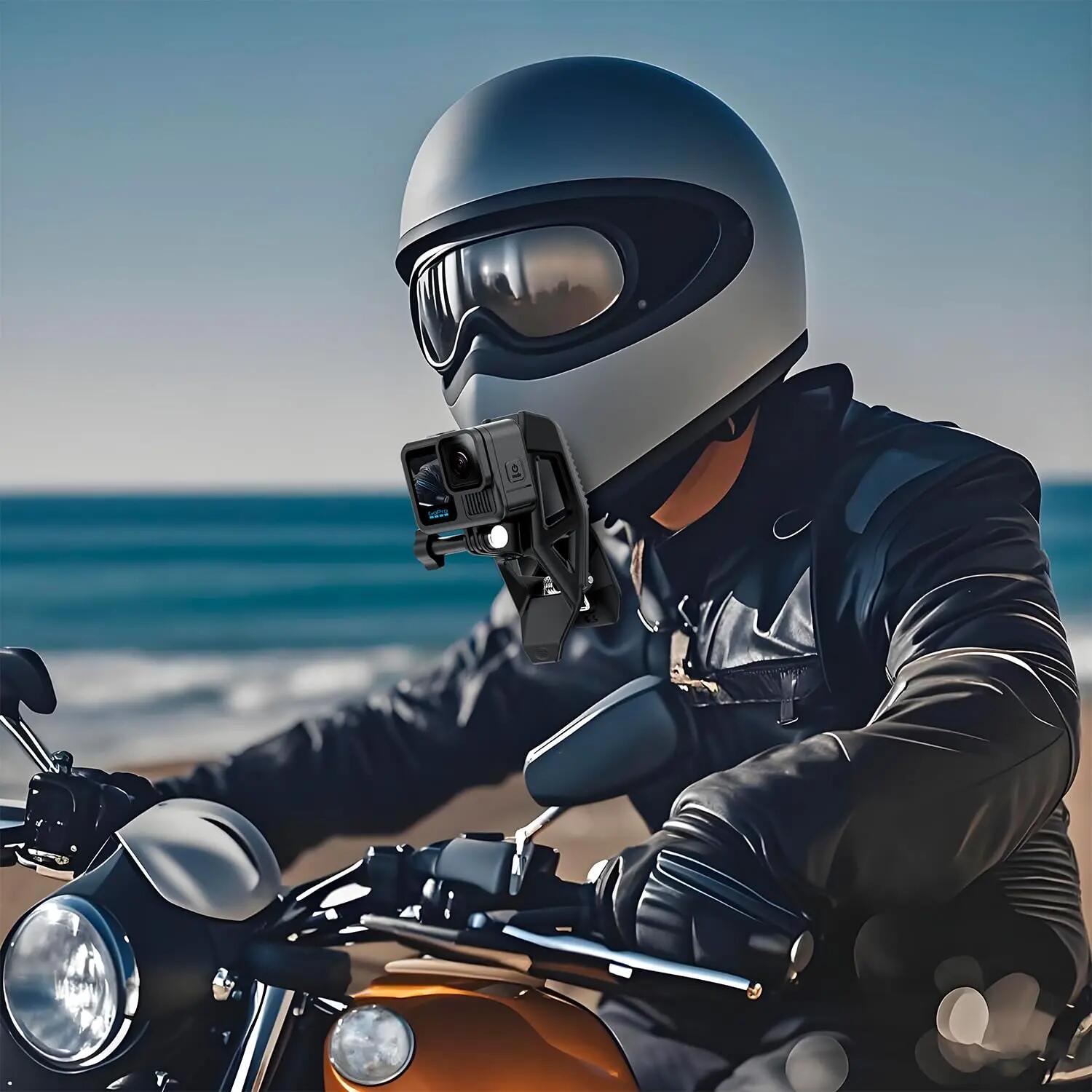 Support menton casque moto magnétique POV GoPro Insta360 6/7
