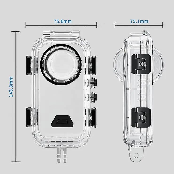 Boîtier étanche à double griffe pour caméra Insta360 X6, caisson de protection s 4/6