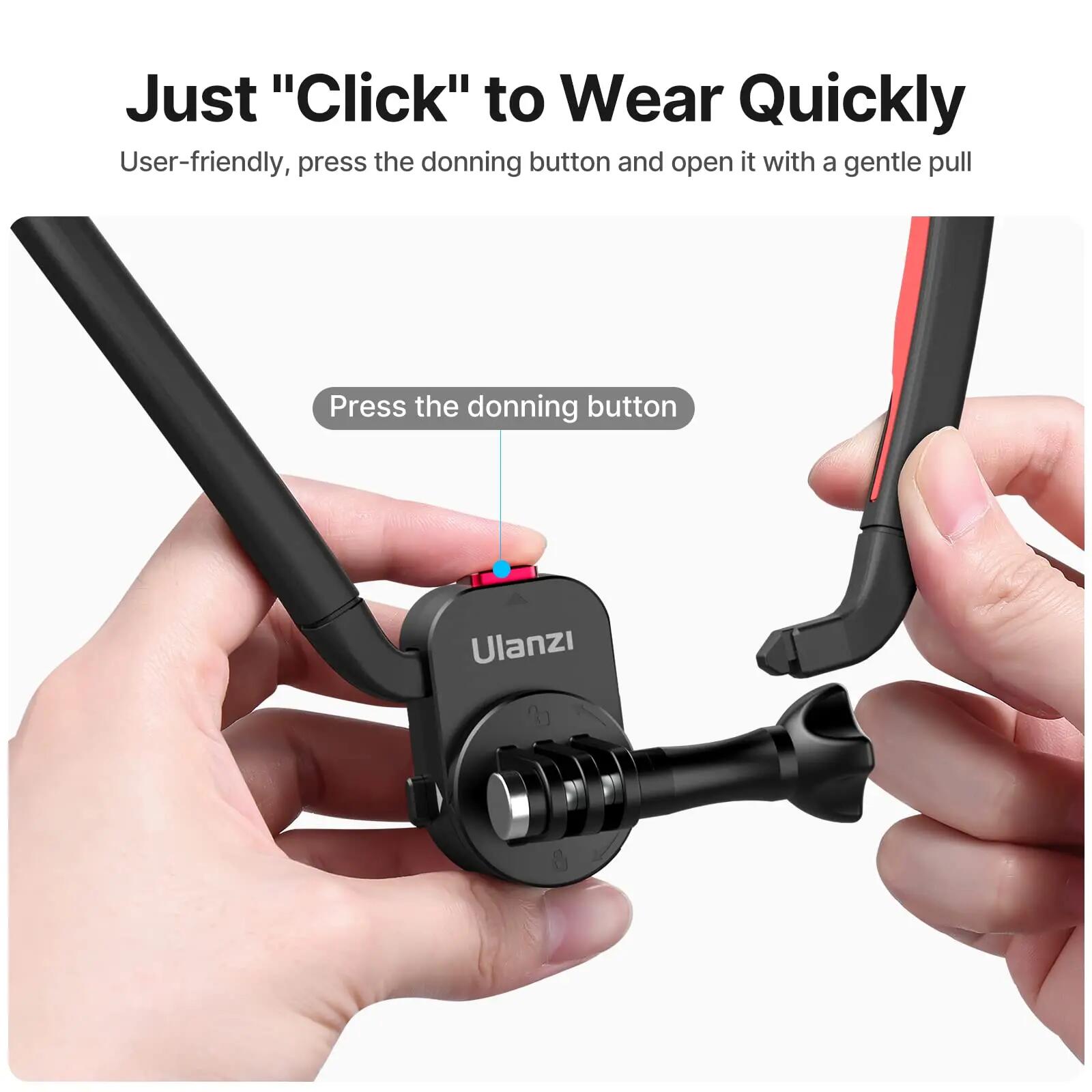 Support de cou magnétique pour caméra sport compatible GoPro Insta360 5/7