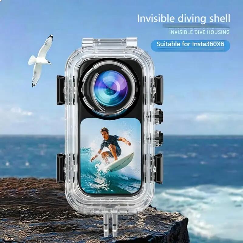 Boîtier étanche à double griffe pour caméra Insta360 X6, caisson de protection s 2/6