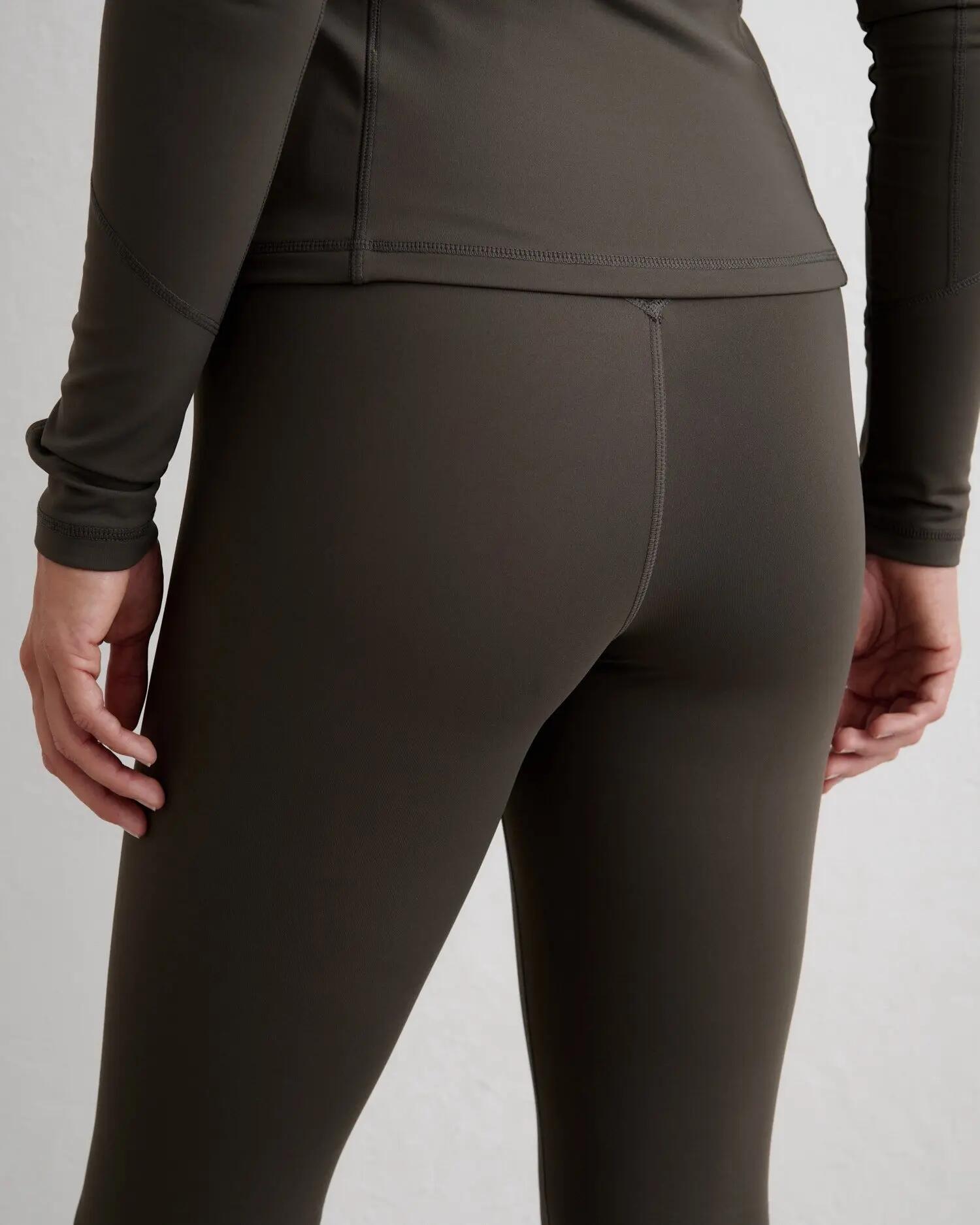 Femme Legging Chaud Évasé Long Vert Lierre Foncé 5/5